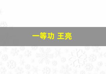 一等功 王亮